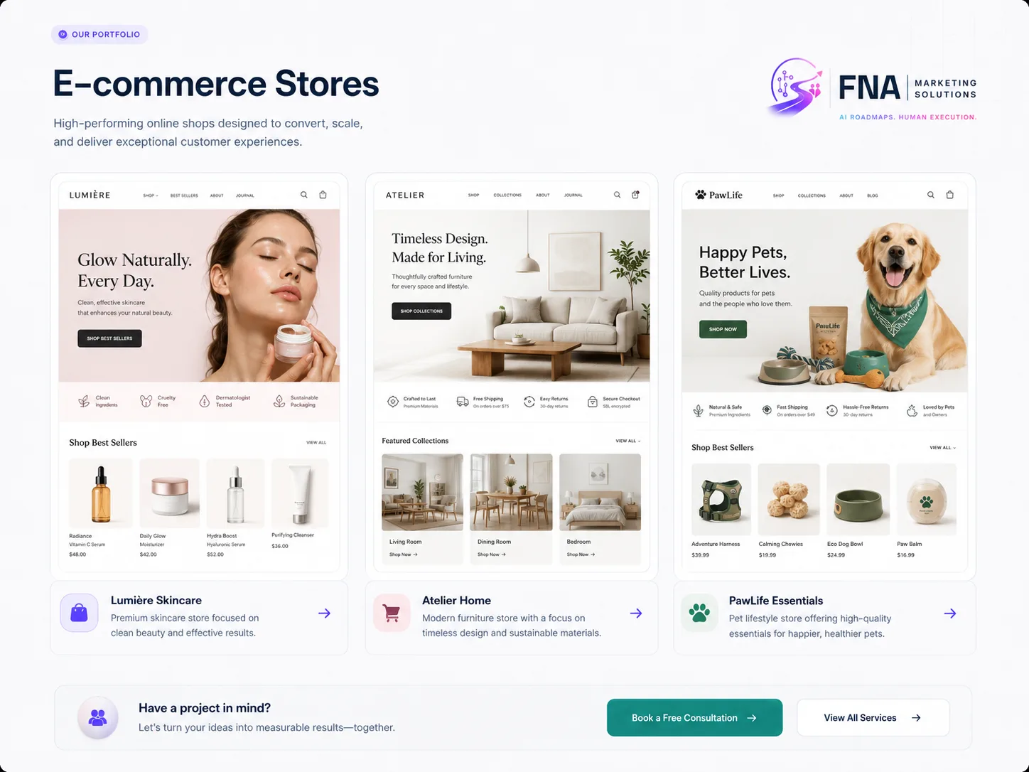 E-commerce concept interfaces by FNA