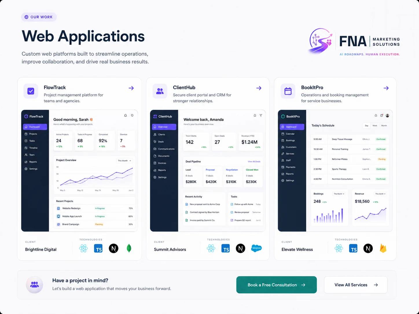 Project Management Platform — concept interface preview