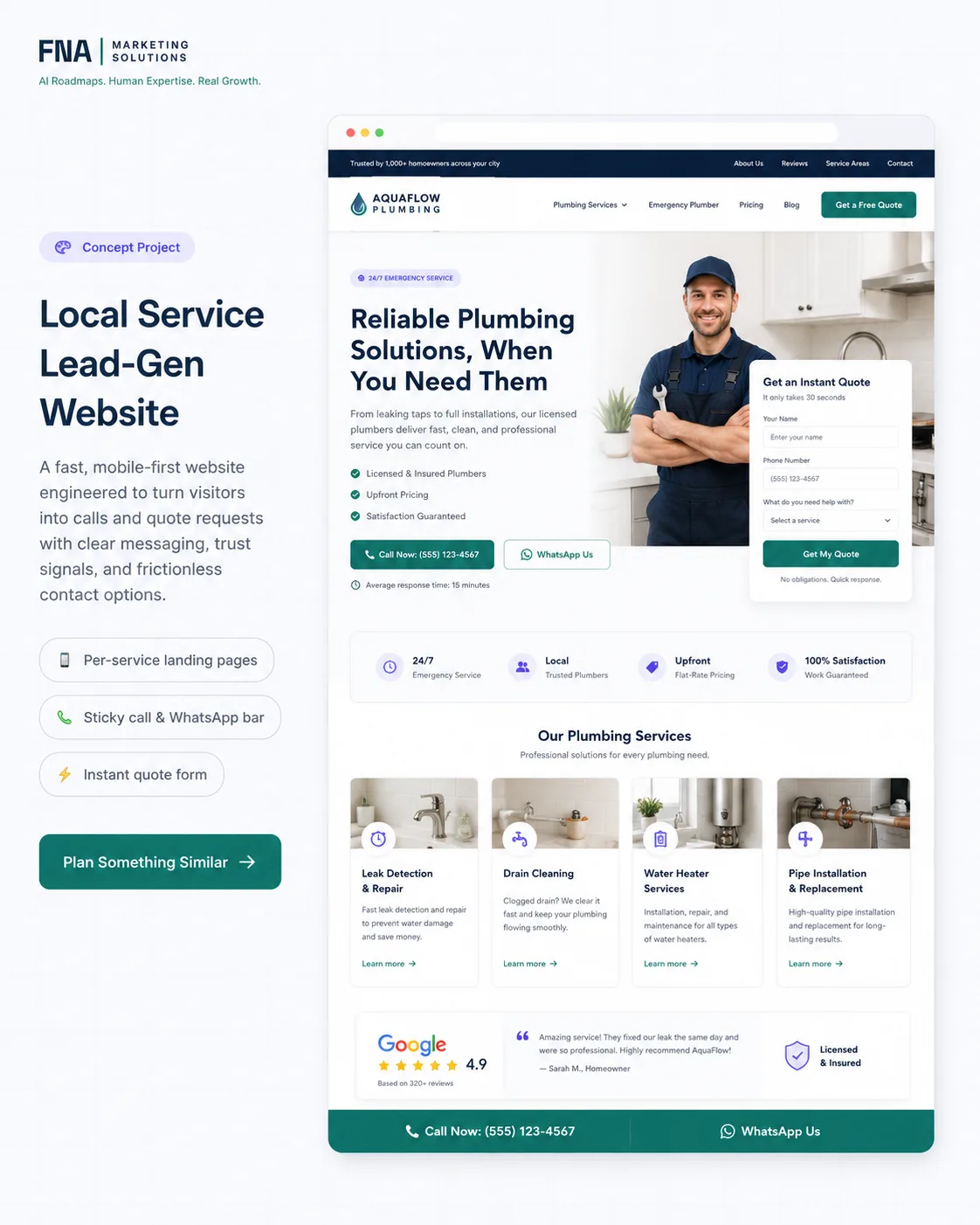 Local Service Lead-Gen Website — concept interface preview